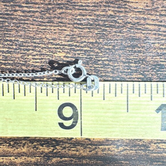 VTG Sterling Silver 925 Large Spike Pendant Necklace Spring Ring Size 18" Length - Picture 9 of 12